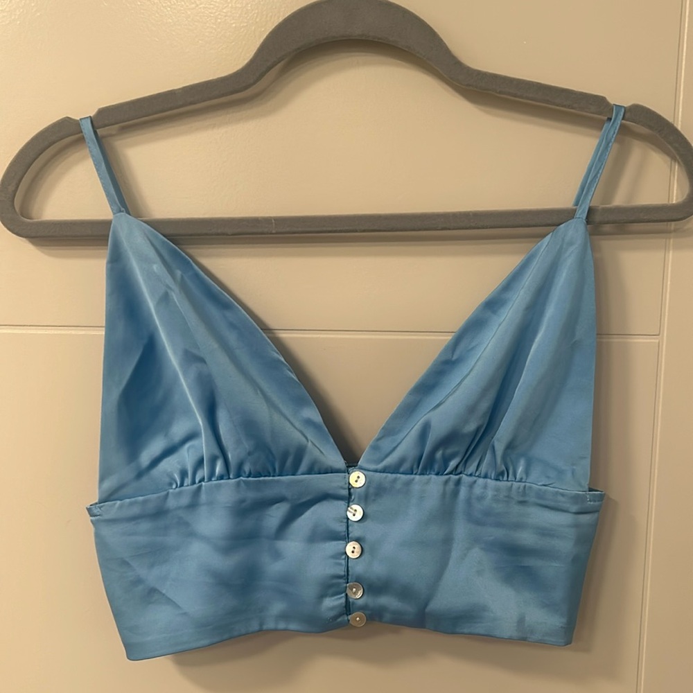 Blue Cropped Top